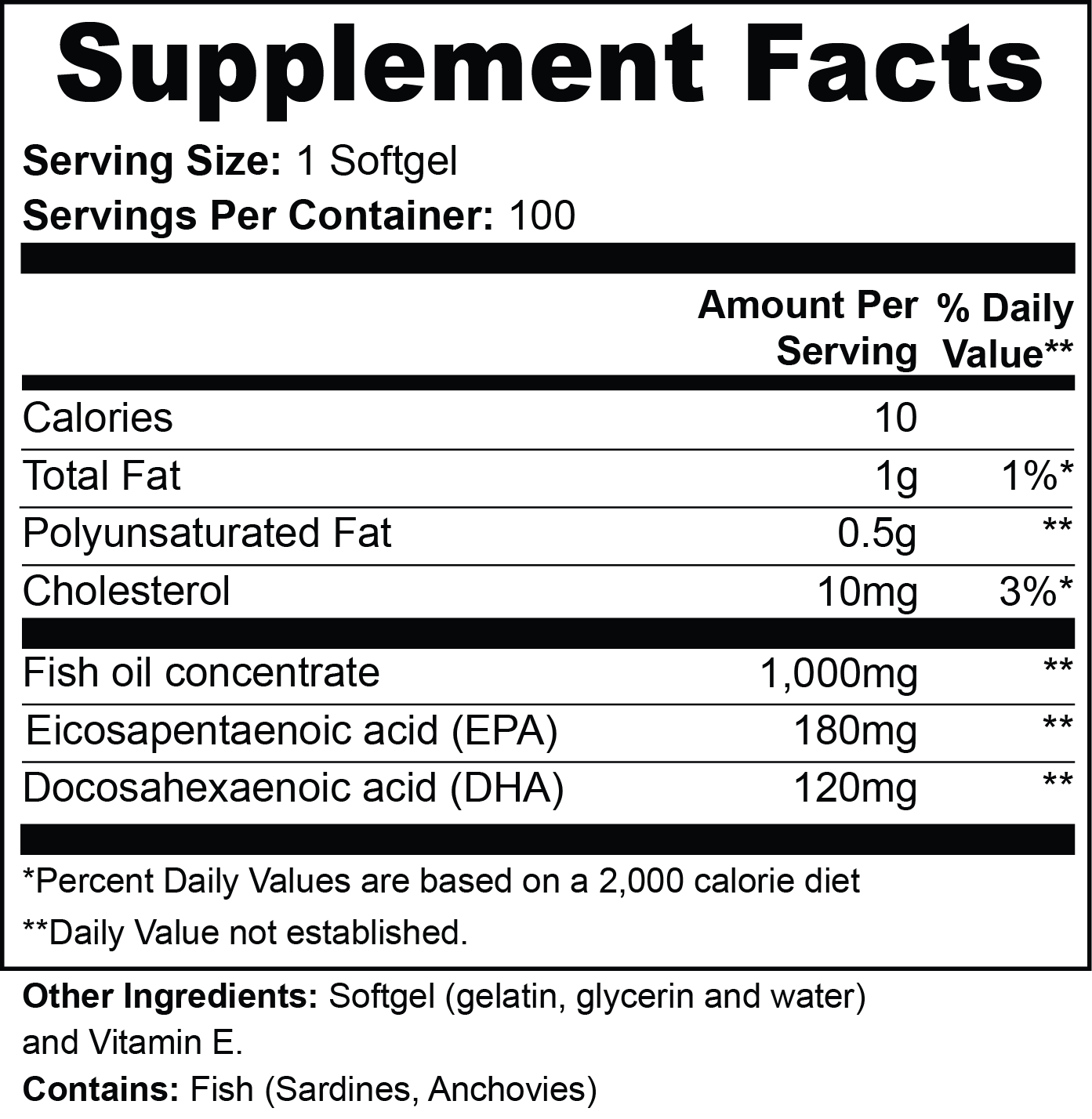 OMEGA-3 EPA 180MG + DHA 120 MG